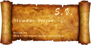 Strauber Verner névjegykártya